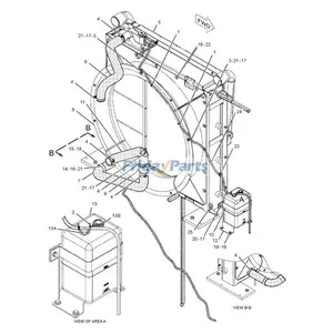 Radiator 3836408 for Caterpillar CAT Engine C13 Excavator 345C MH 345D 349D 349D2 — 3
