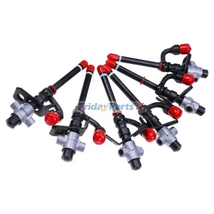 6 Pieces Pencil Fuel Injector RE531436 RE507766 SE501103 38416 for John Deere 4045 6068 6081 Engine 3215 3220 6715 6020 6120 6220 6320 6420 6520 6620 6120L — 3