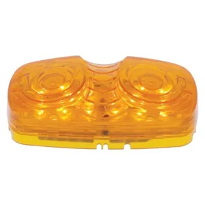 12 LED 4" X 2" Rectangular Light (Clearance/Marker) - Amber LED/Amber Lens — 2