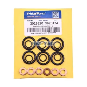 Fuel Injector Install Kit 3029820 3920174 3867043 for 1998.5 - 2002 Dodge Cummins 24V 5.9 ISB Dodge Ram 2500 3500 — 4