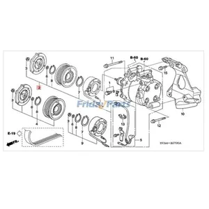 TRSE07 A/C Compressor 38810-RNA-A02 for Honda Civic 1.8L 2006-2011 — 8