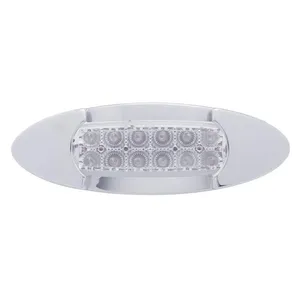 12 LED Maverick Light (Clearance/Marker) With Reflector - Amber LED/Clear Lens