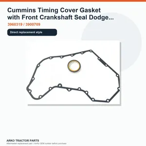 Cummins Timing Cover Gasket with Front Crankshaft Seal Dodge D250 D350 — 2