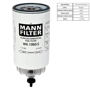 Filtro do Combustível - Mann Filter - 3989632 — 2