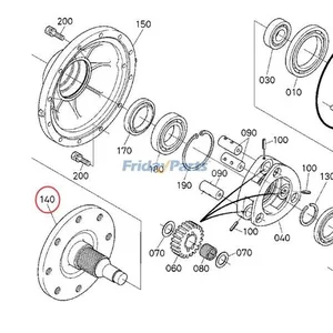Front Axle 3C091-43712 for Kubota Tractor M9540 M8540 M9960 — 6