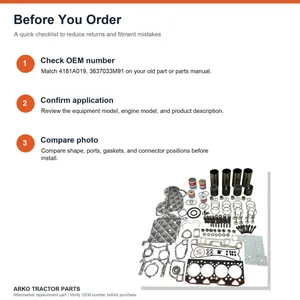 Perkins 1004.4 Engine Overhaul Diesel Rebuild Kit JCB 3XC Backhoe Loader 4 cyl — 4