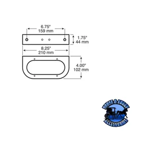 421-09 6.5"x2.25" Bracket, Oval, Steel — 2