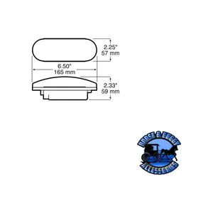 421R 6.5"x2.25" Red Incandescent Stop/Turn/Tail, Oval — 2