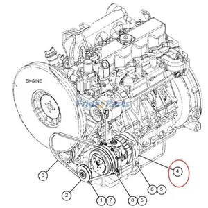 SD5H09 A/C Compressor 422-6493 for Caterpillar CAT 303.5E2 303CR 304.5E2 304E2 304CR 305.5E 305.5E2 305CR 305E2 306E2 — 3