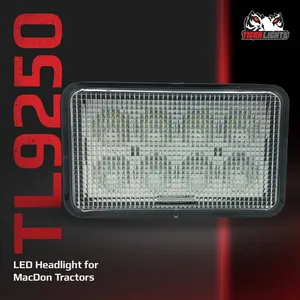 12V Tiger Lights LED Flush Mount Cab Headlight 3.3 Amps, Flood Off-Road Light; TL9250 — 3