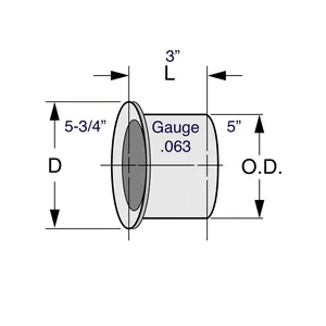 Dynaflex 5" O.D. Flared Flange for Turbo Connection