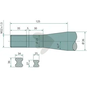 Ball spear tapered nut Mc-Hale M22X1.5