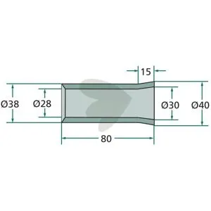 Welding bushing for pins M22, M24