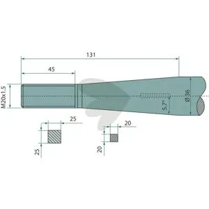 Ball spear tapered nut Kverneland, Kongskilde, M20X1.5