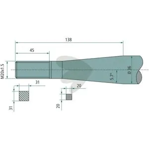 Ball spear tapered nut Alö / Quicke M20X1.5
