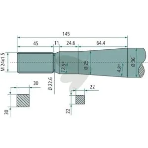 Ball spear tapered nut Redrock, Kverneland, M24X1.5