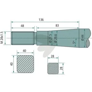 Ball spear tapered nut Schäffer, Redrock, M28X1.5