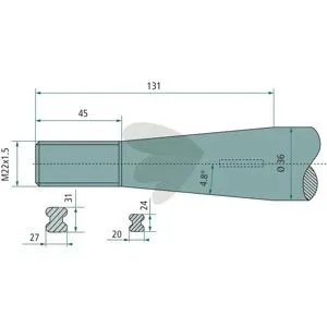 Bale Spear Conical Nut Hydrac M22X1.5 - 53124