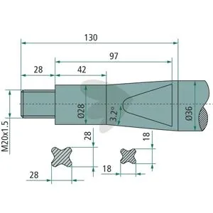 Bale Spear with Flat Nut