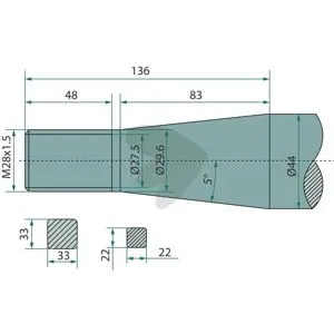Bale Spear with Conical Nut Kverneland 241161, 181009