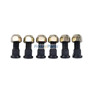 6PCS Bolt & Nut 43812-23320-71 for Toyota Engine 1DZ 1ZS 4Y 3Z Forklift 02-7FD20 02-7FD25 02-7FD30 02-7FDJ35 02-7FG20 02-7FG25 02-7FG30 — 2