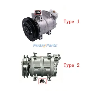 24V 1PK DKS15CH A/C Compressor 4456130 for John Deere Excavator 210 135C 370C 75C 80C 200CLC 210CW 225CLC 230CLC 270CLC 3554 — 8