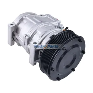 10PA17C 12V 8PK A/C Compressor 447100-2381 for John Deere Tractor 5520 6403 6603 7600 7610 7630 7700 8225 Combine 9410 9510 9610 9760 9780 — 3
