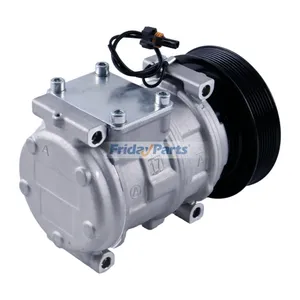 12V 8PK 10PA17C A/C Compressor 447200-4930 447200-4932 447200-5031 for John Deere Tractor 5310N 5410 5420 5510 5525 6403 6603 7200 7400 7720 7820 8100 8120 8210 — 10