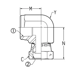3/4" Swivel x 1/2" FNPT Steel 90° — 2
