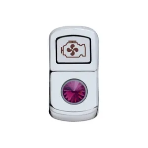 "Engine Fan" Rocker Switch Cover With Purple Crystal