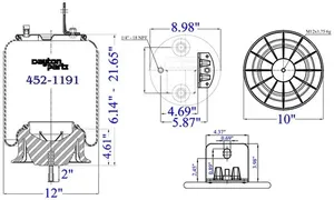 Dayton Parts 452-1191L Air Spring — 2
