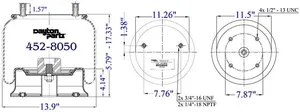 Dayton Parts 452-8050 Air Spring - Rolling Lobe — 5