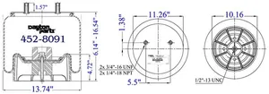 Dayton Parts 452-8091 Air Spring - Rolling Lobe — 5