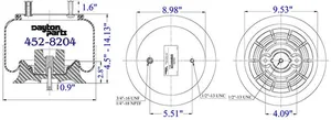 Dayton Parts 452-8204 Air Spring - Rolling Lobe — 5