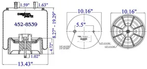 Dayton Parts 452-8539L Air Spring — 5
