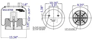 Dayton Parts 452-8708L Air Spring — 5