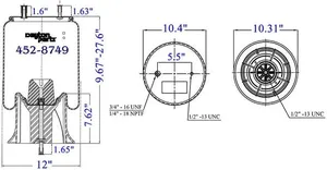 Dayton Parts 452-8749L Air Spring — 5