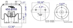 Dayton Parts 452-8755 Air Spring - Rolling Lobe — 5