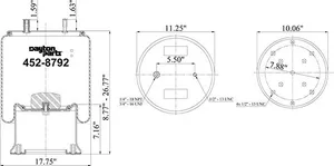 Dayton Parts 452-8792L Air Spring — 5