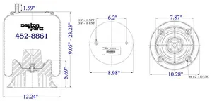 Dayton Parts 452-8861L Air Spring — 5