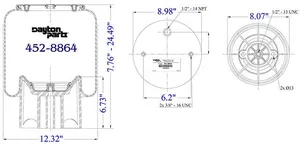 Dayton Parts 452-8864 Air Spring - Rolling Lobe — 5