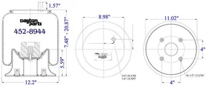 Dayton Parts 452-8944 Air Spring - Rolling Lobe — 2