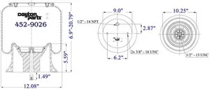 Dayton Parts 452-9026 Air Spring - Rolling Lobe — 5