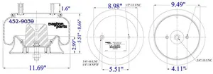 Dayton Parts 452-9039L Air Spring — 5