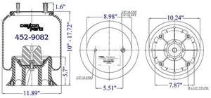 Dayton Parts 452-9082L Air Spring — 5