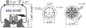 Dayton Parts 452-9105 Air Spring - Rolling Lobe — 5