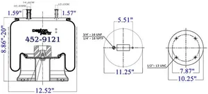 Dayton Parts 452-9121 Air Spring - Rolling Lobe — 5