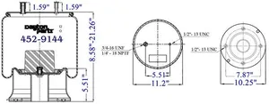 Dayton Parts 452-9144 Air Spring - Rolling Lobe — 5
