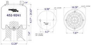 Dayton Parts 452-9241 Air Spring - Rolling Lobe — 5