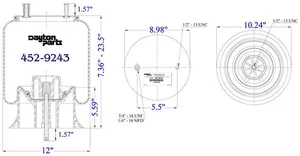 Dayton Parts 452-9243L Air Spring — 5